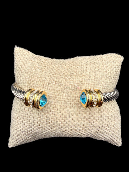 Alice Silver Cuff Bracelet with Stone