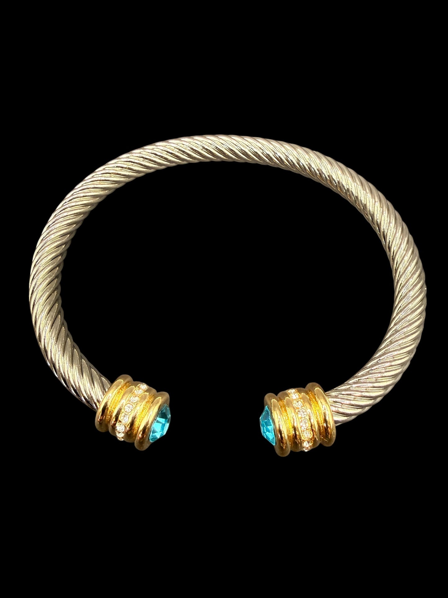 Alice Silver Cuff Bracelet with Stone