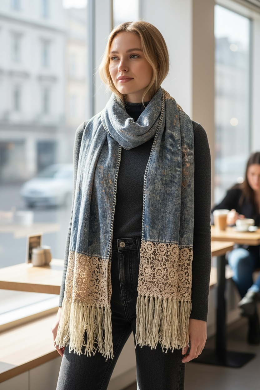 A Rare Bird Denim Scarf