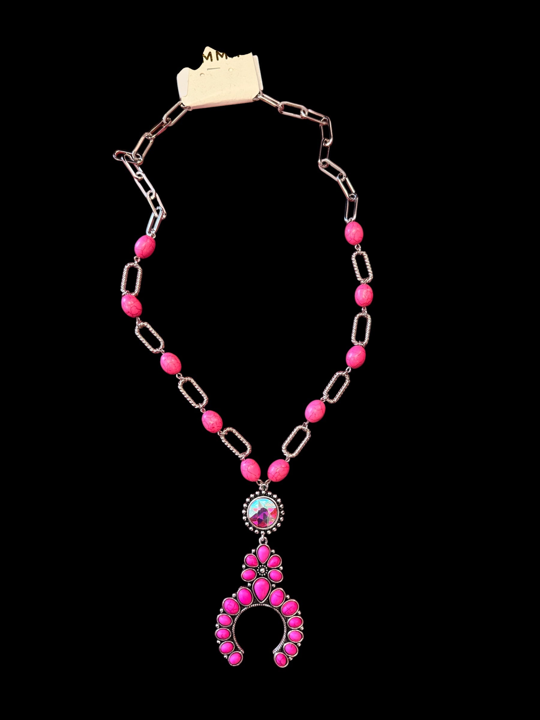Necklace with Round Crystal Stone