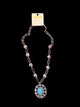 Necklace with Turquoise & Crystal Stones