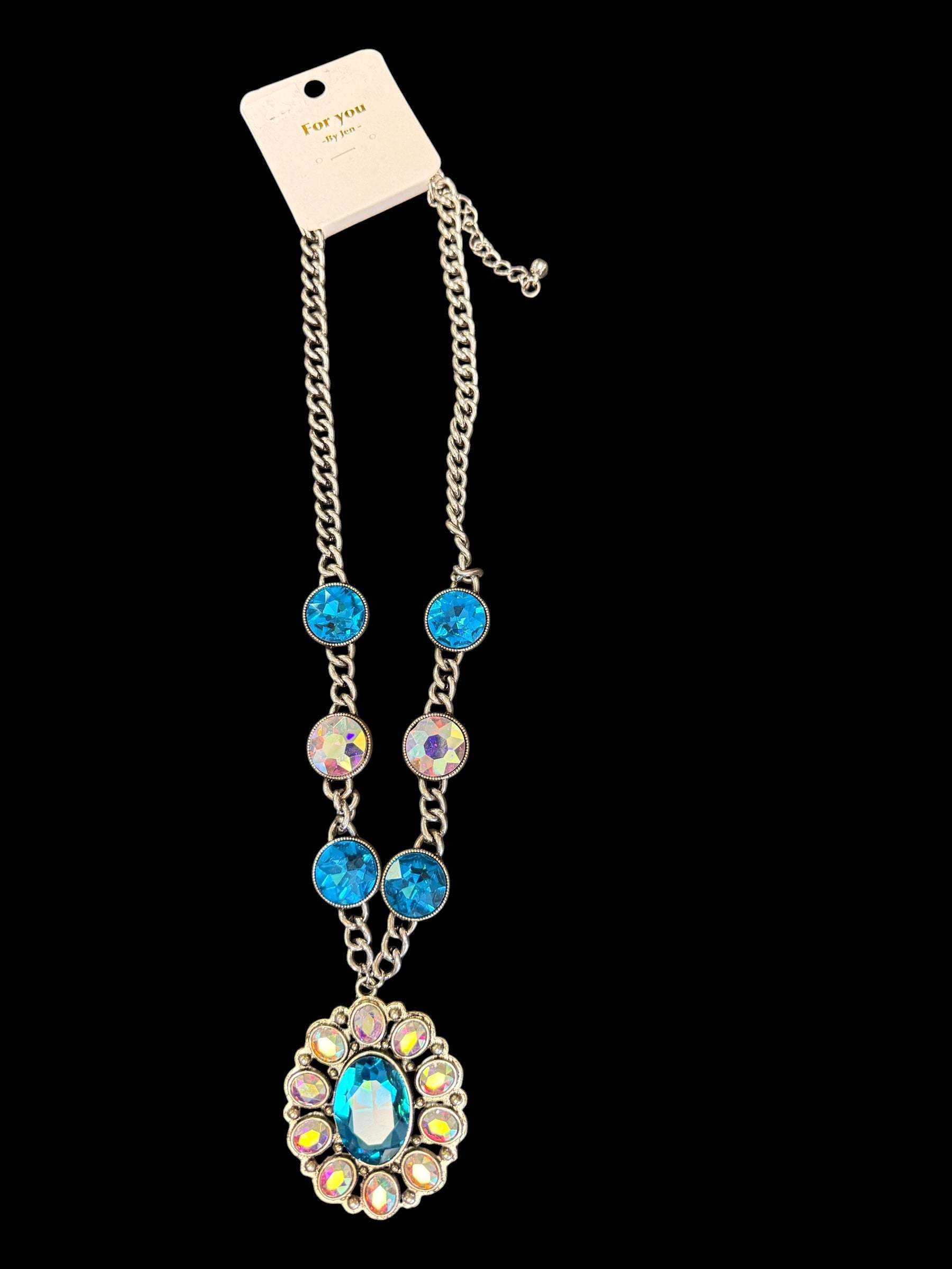 Necklace with Round Crystal Stones