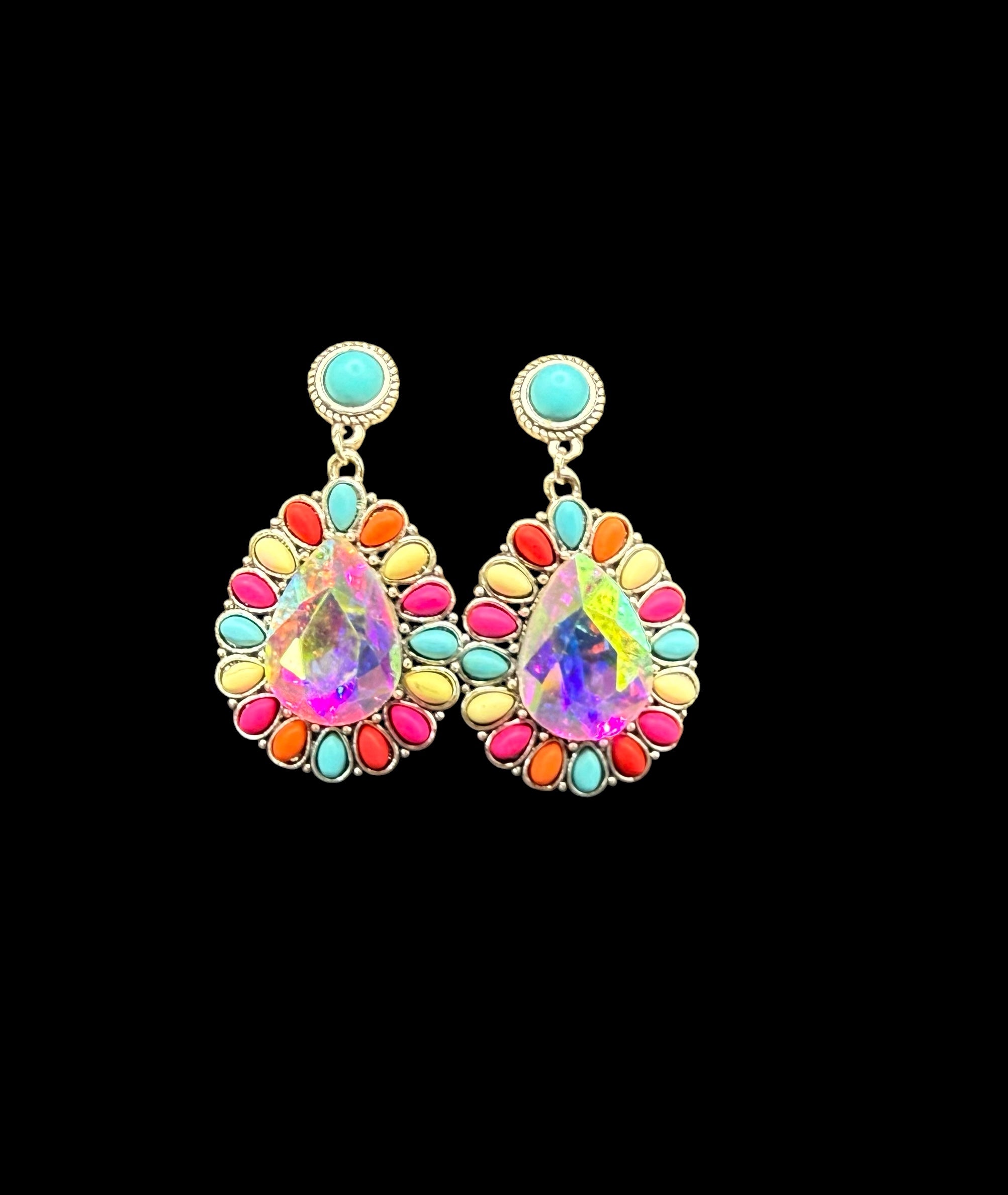 Multicolor Post Earrings