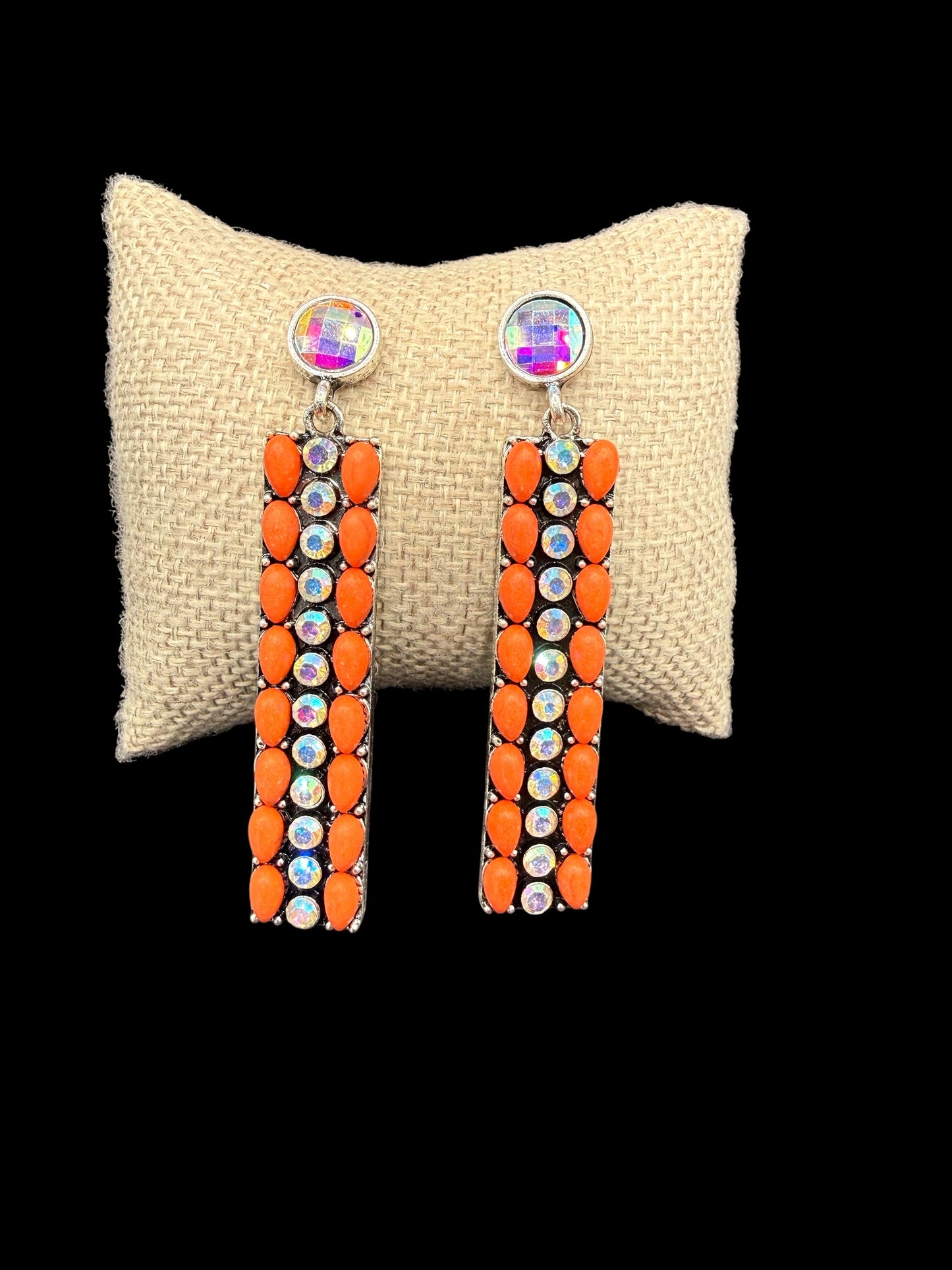 Crystal Bar Earrings