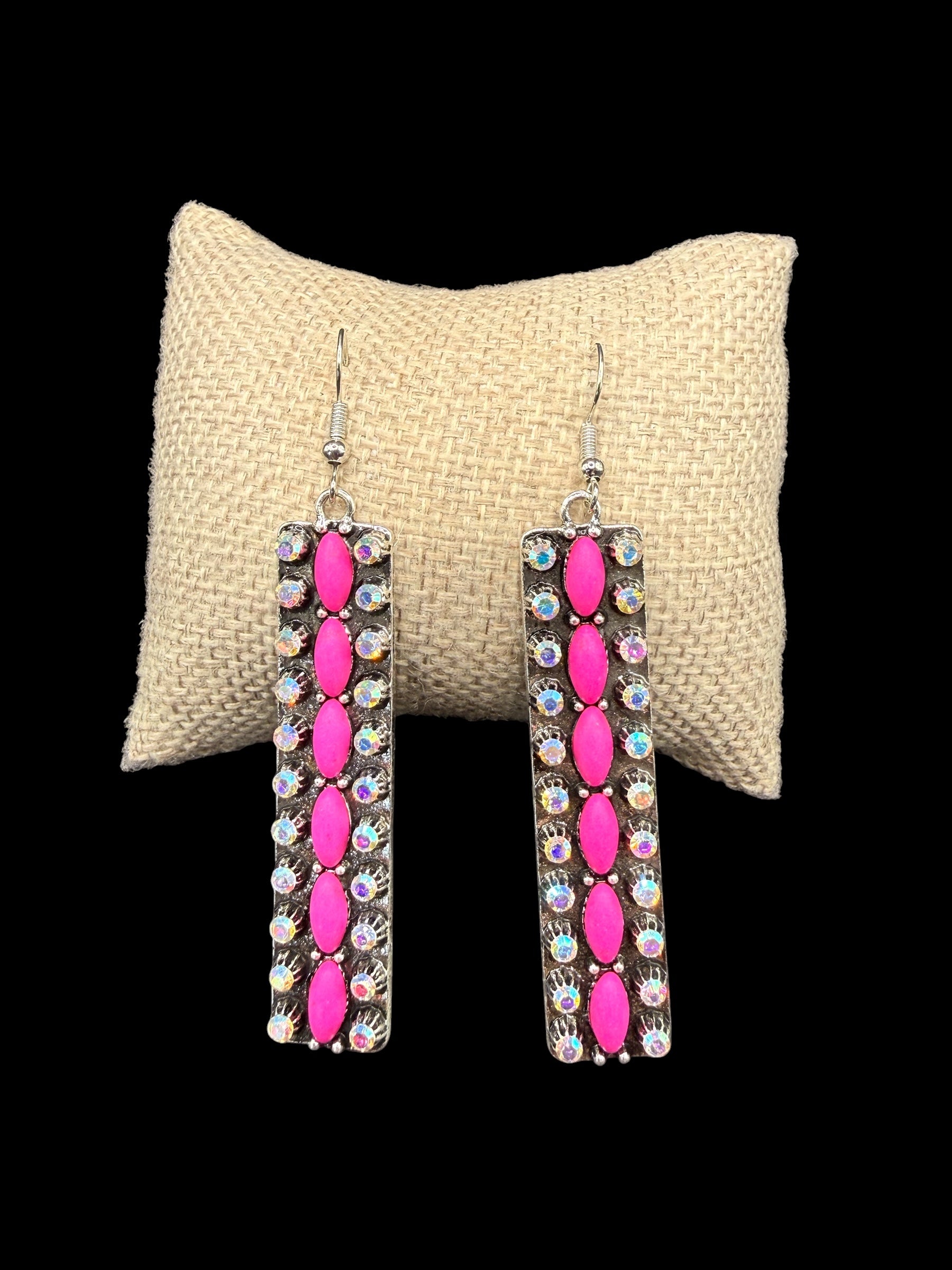 Crystal Bar Earrings