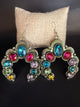Boho Multicolor Crescent Earrings