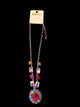 Pastel Stone Necklace with Flower Pendant