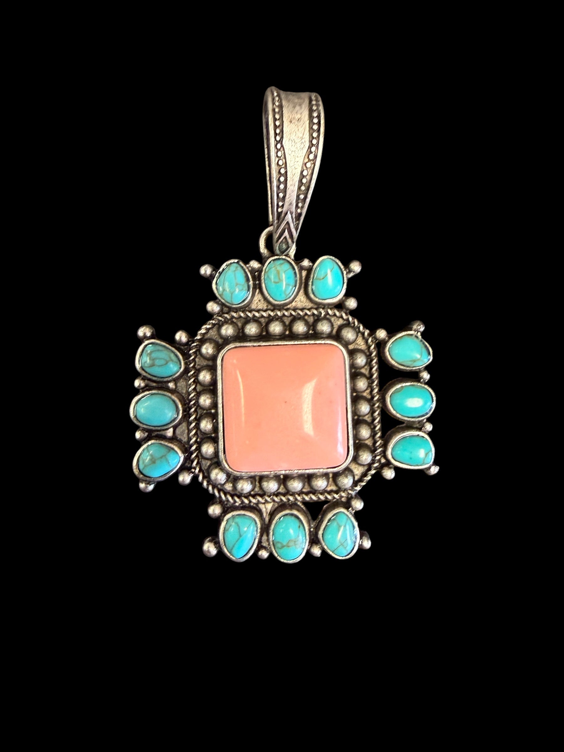 Turquoise Pendant — For Necklaces or Scarves