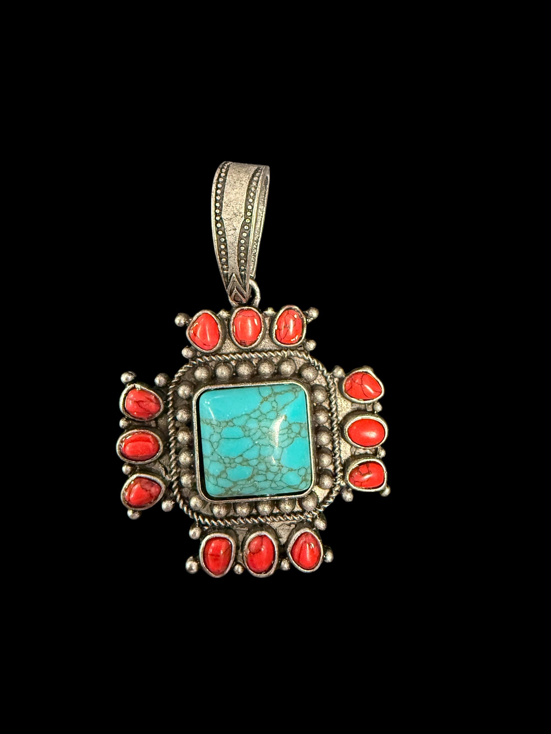 Turquoise Pendant — For Necklaces or Scarves
