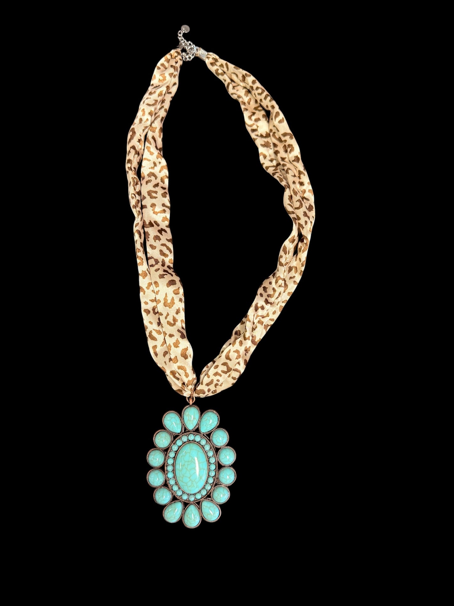 Animal Print Silk Fabric Necklace