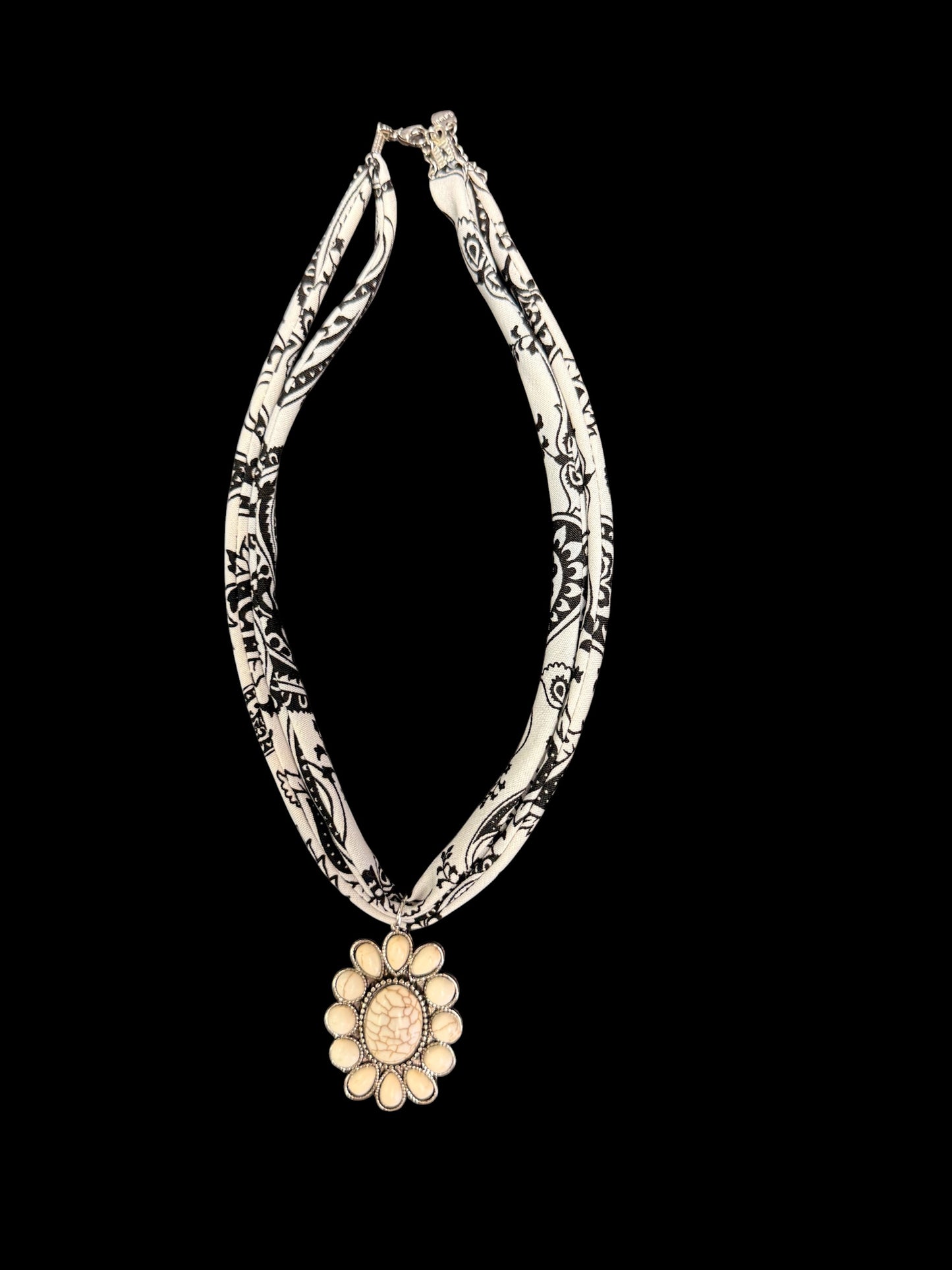 Bandana Print Fabric Necklace