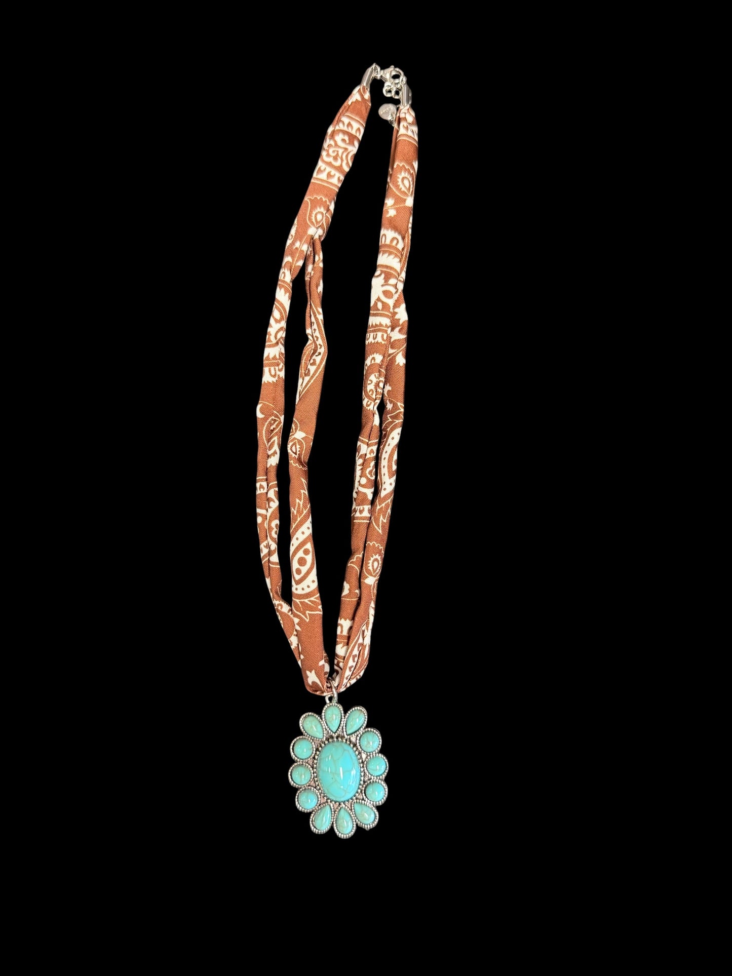 Bandana Print Fabric Necklace