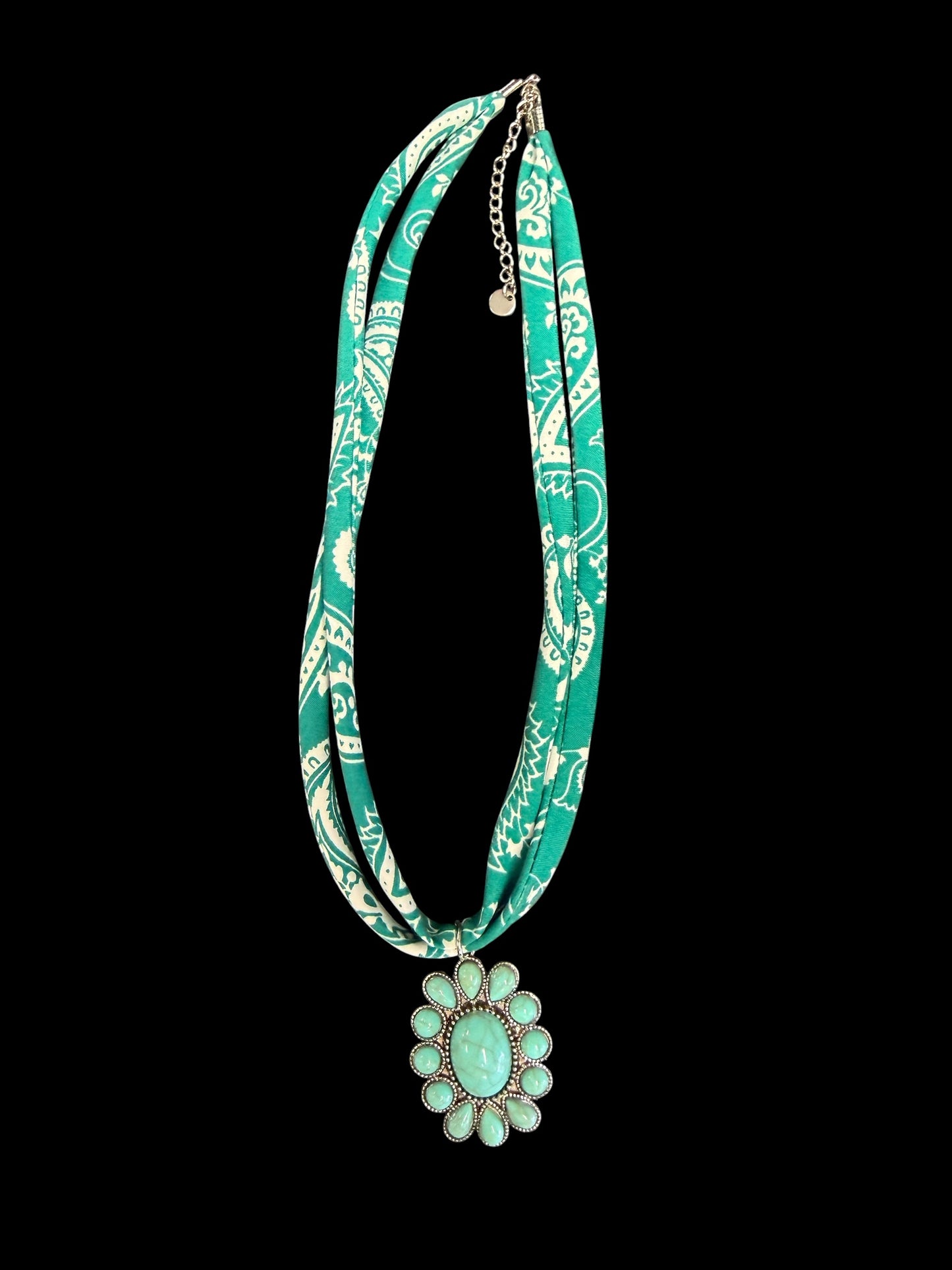 Bandana Print Fabric Necklace
