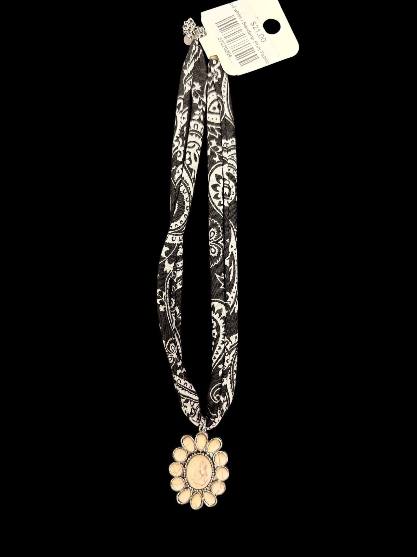 Bandana Print Fabric Necklace