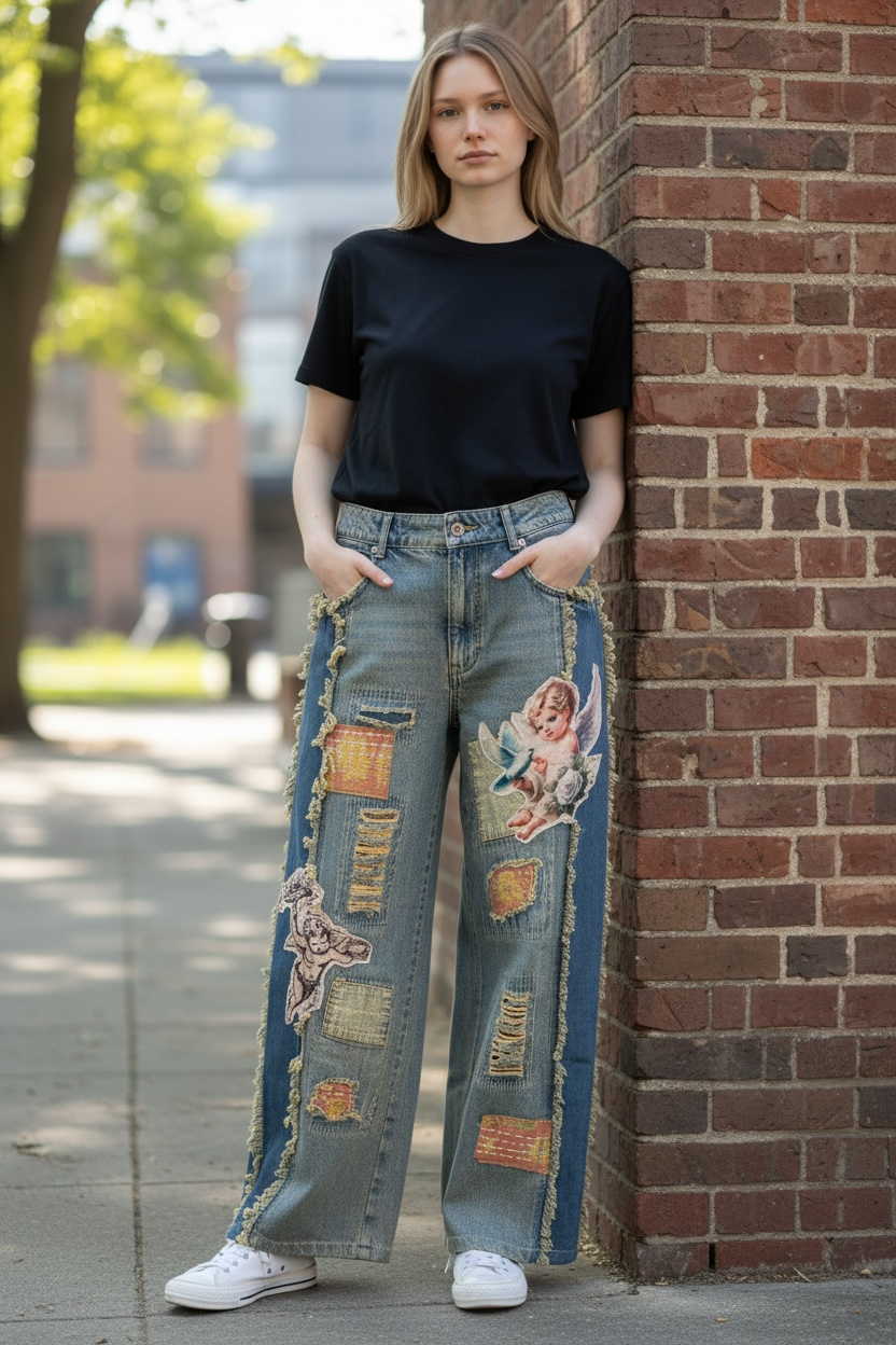 Paper Lace Angel Jeans