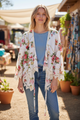 Paper Lace Flower Crochet Short Jacket