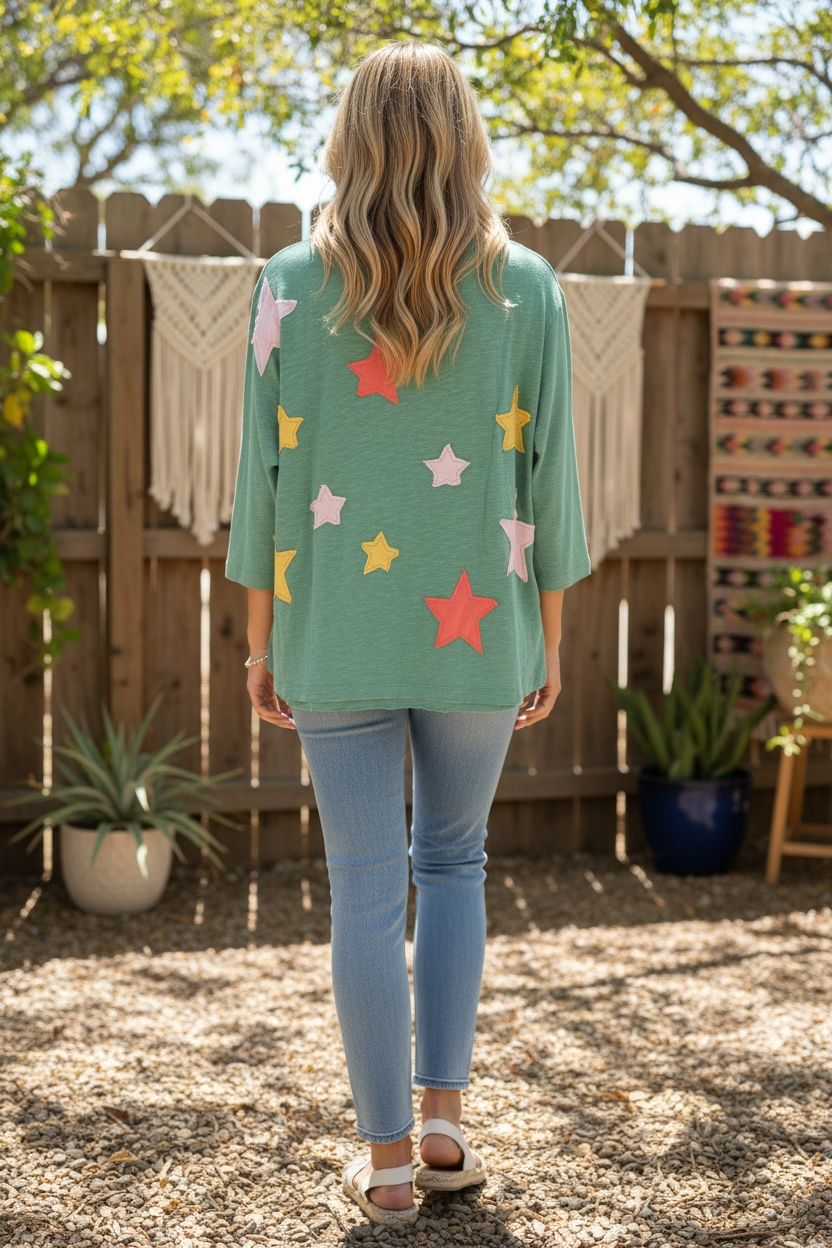 Paper Lace Love Star Top