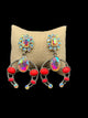 Red Squash Blossom Earrings