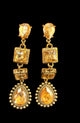 Gold Multi-Stone Dangle Earrings