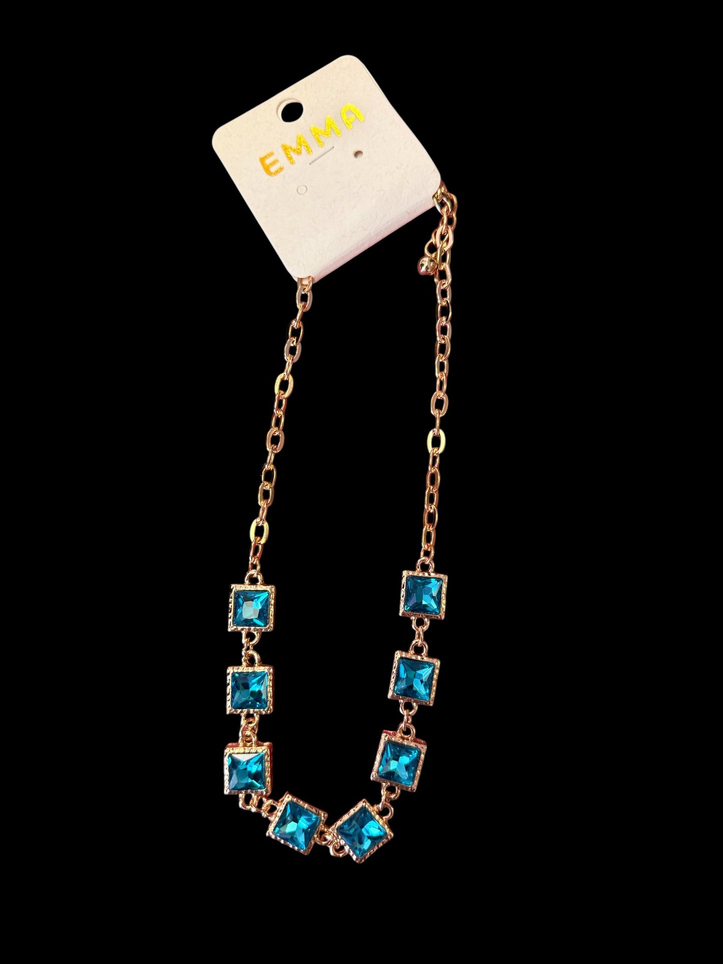 Short Gold Stone Necklace