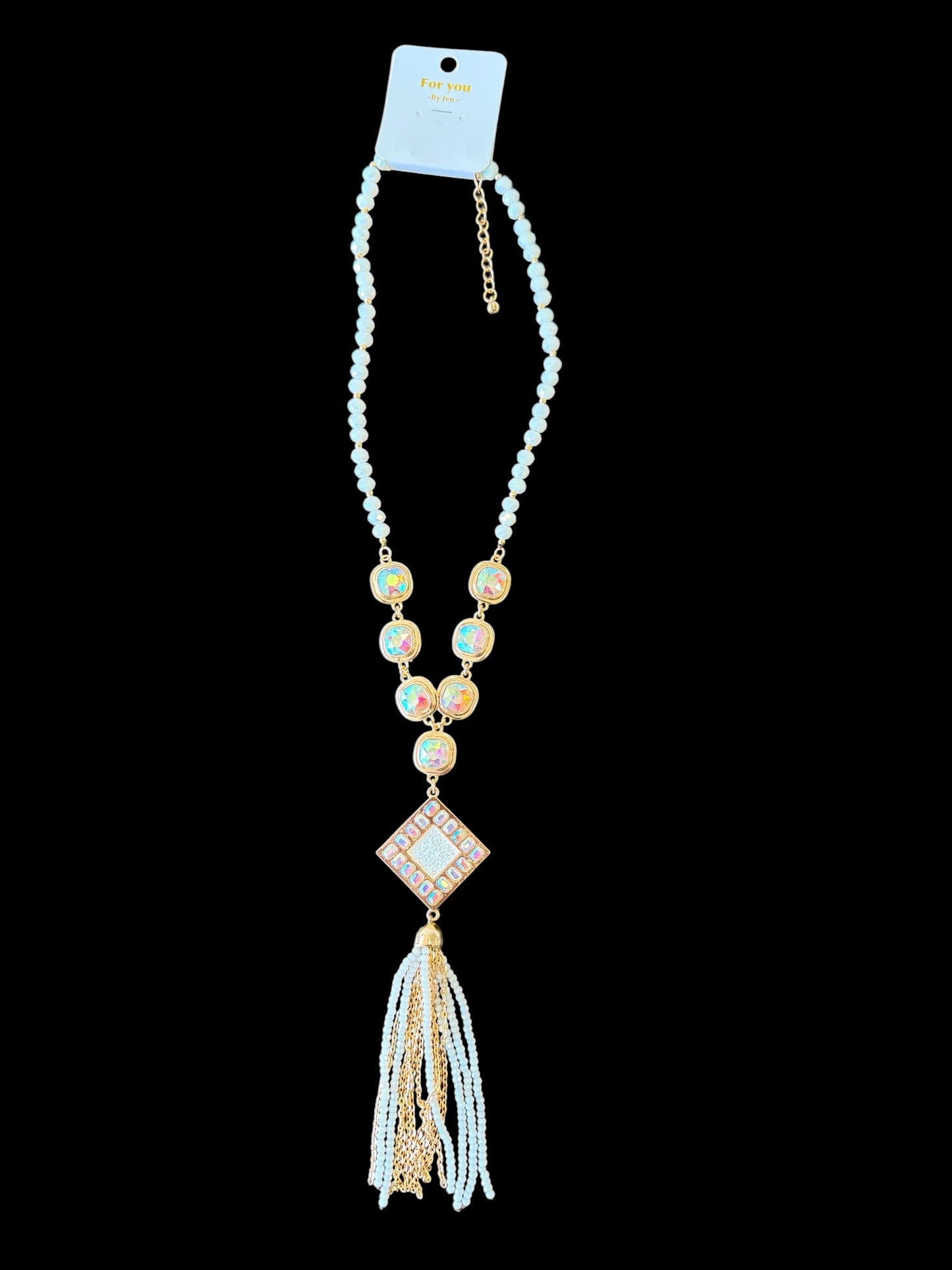 Long Gold Tassel Necklace