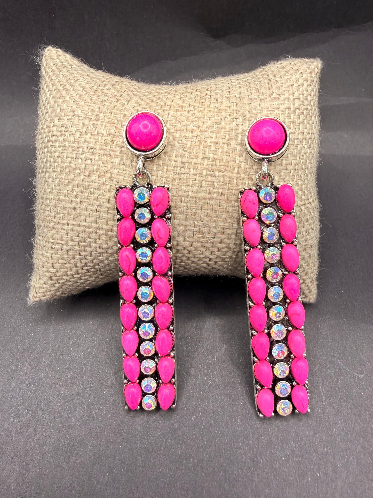 Crystal Bar Earrings