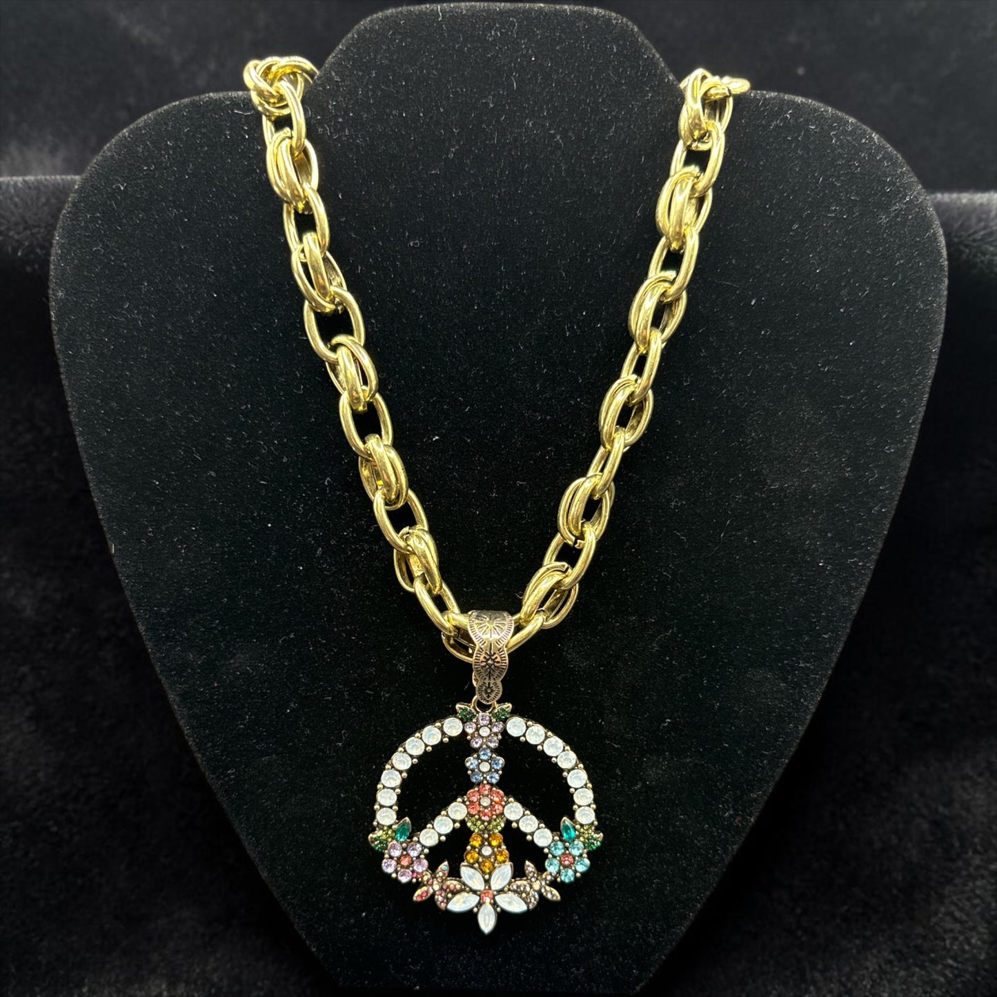 Alice Multi Color Peace Necklace