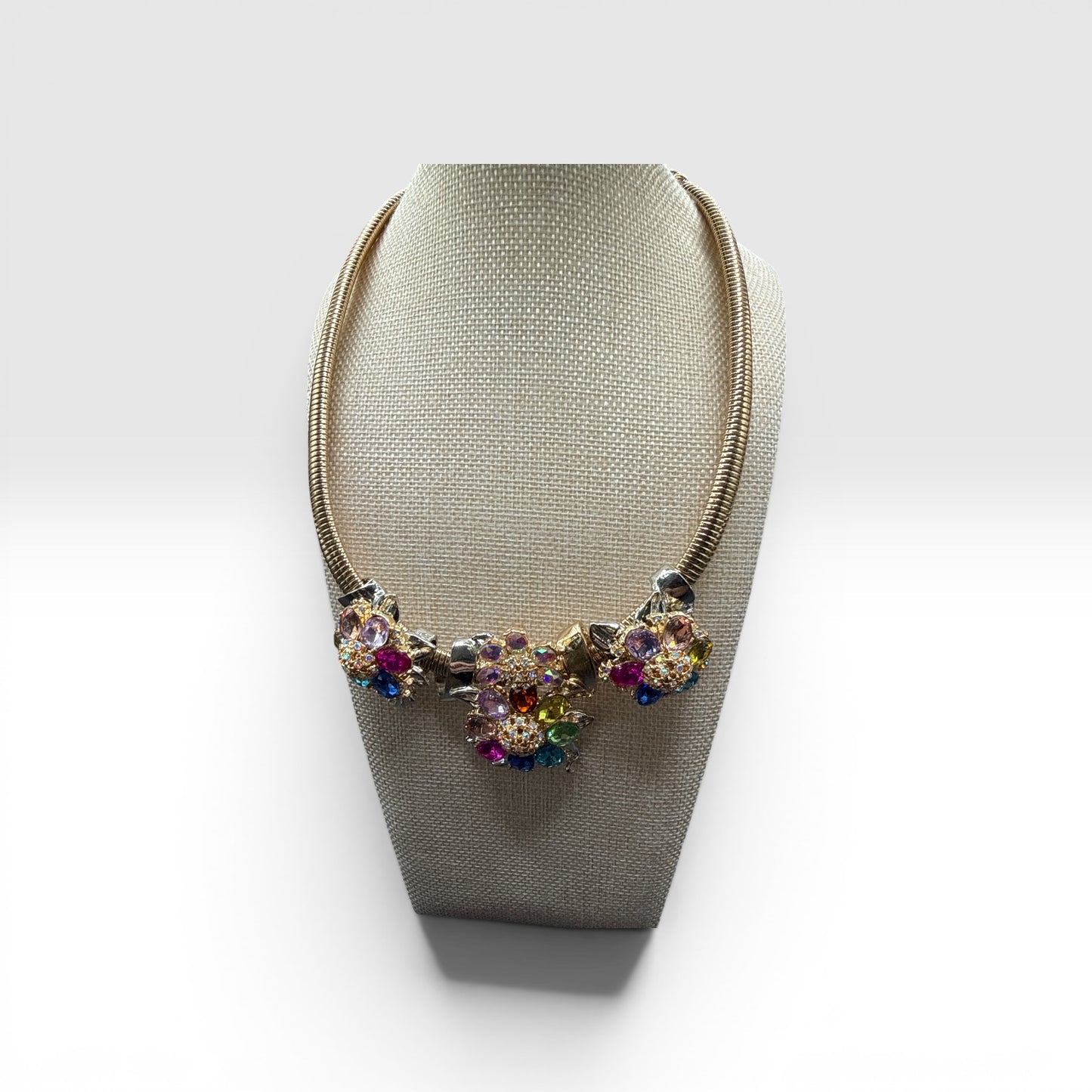 Alice Flower Mulicolor collared Necklace