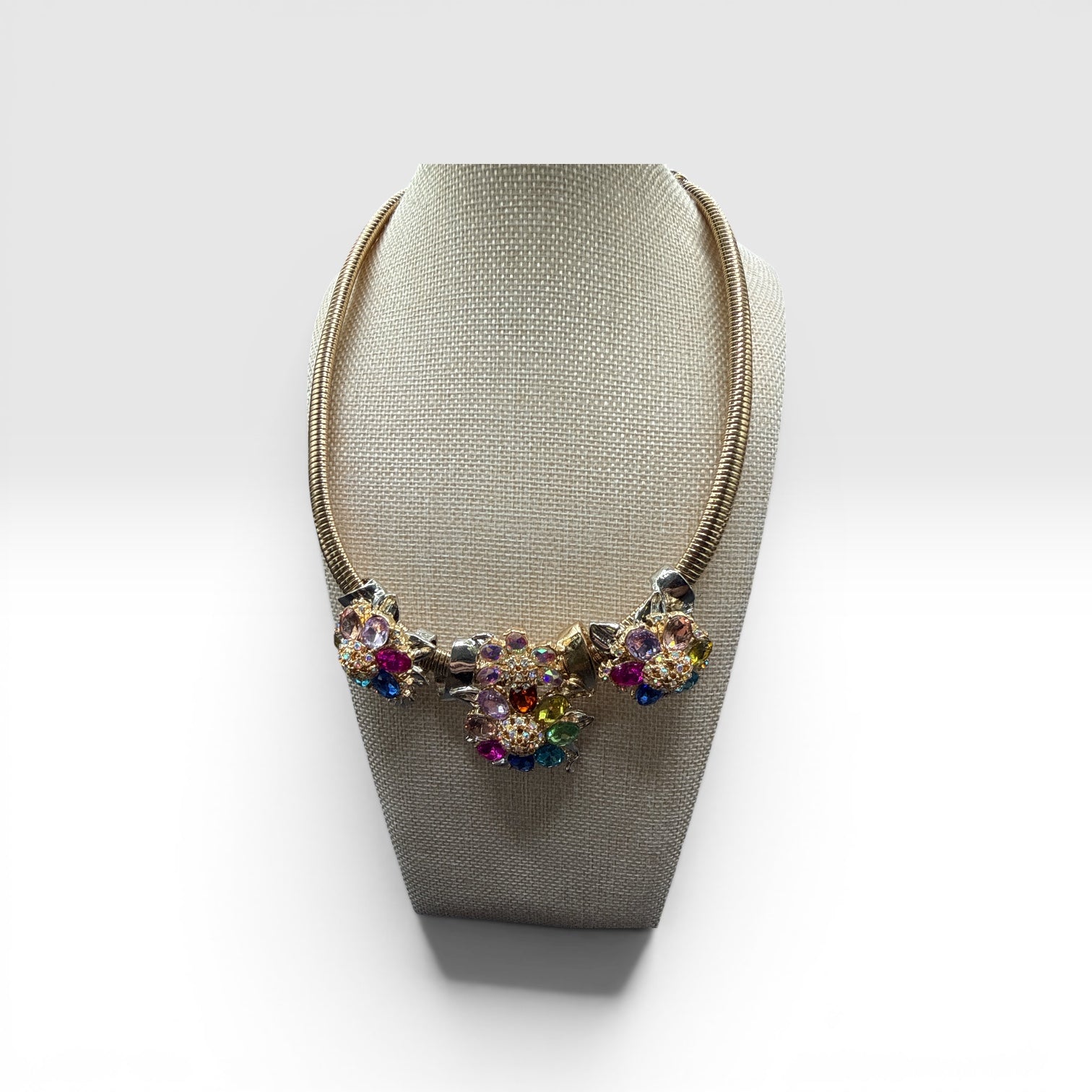 Alice Flower Mulicolor collared Necklace