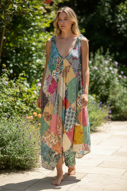 Jaded Gypsy One of a Kind Patchwork Overalls