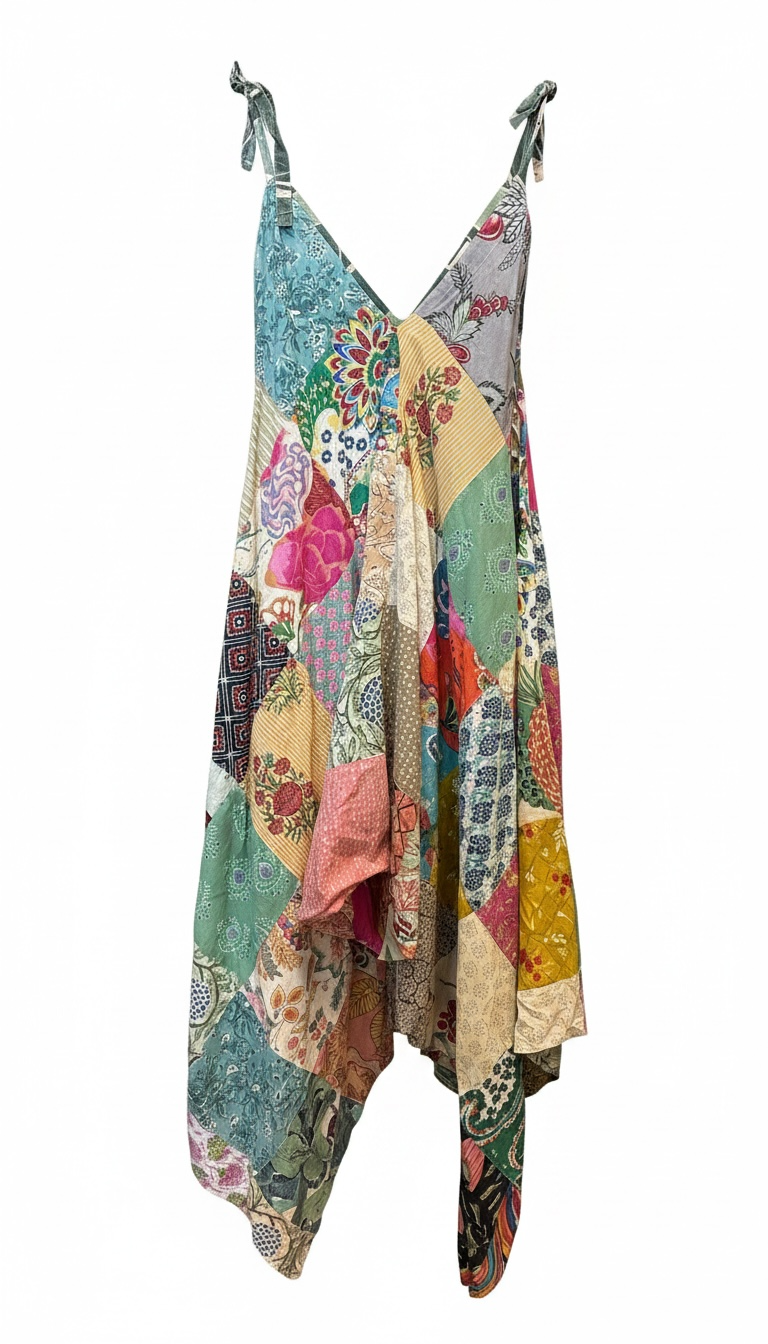 Jaded Gypsy One of a Kind Patchwork Overalls