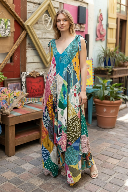 Jaded Gypsy One of a Kind Patchwork Overalls