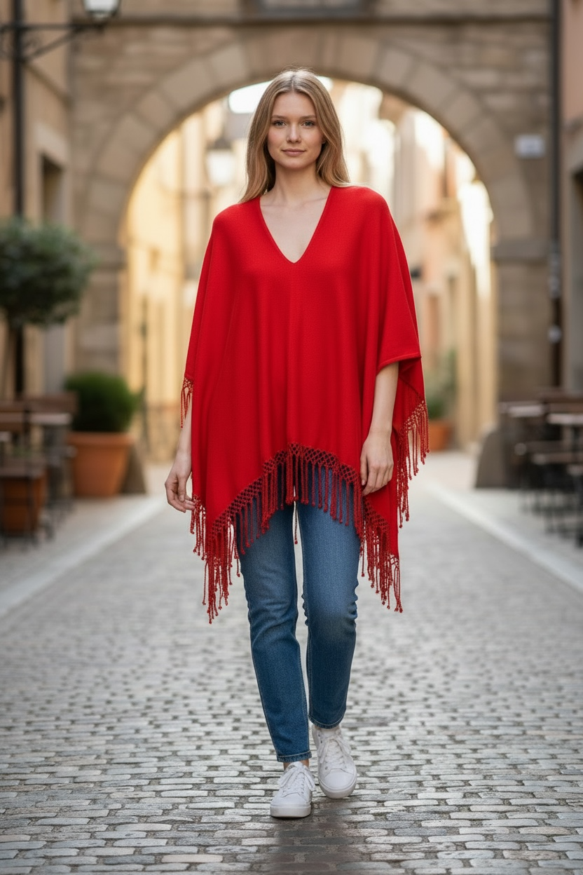 Dairi Red Fringe top