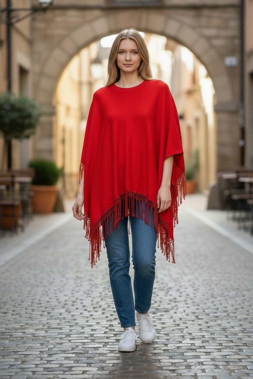 Dairi Red Fringe top