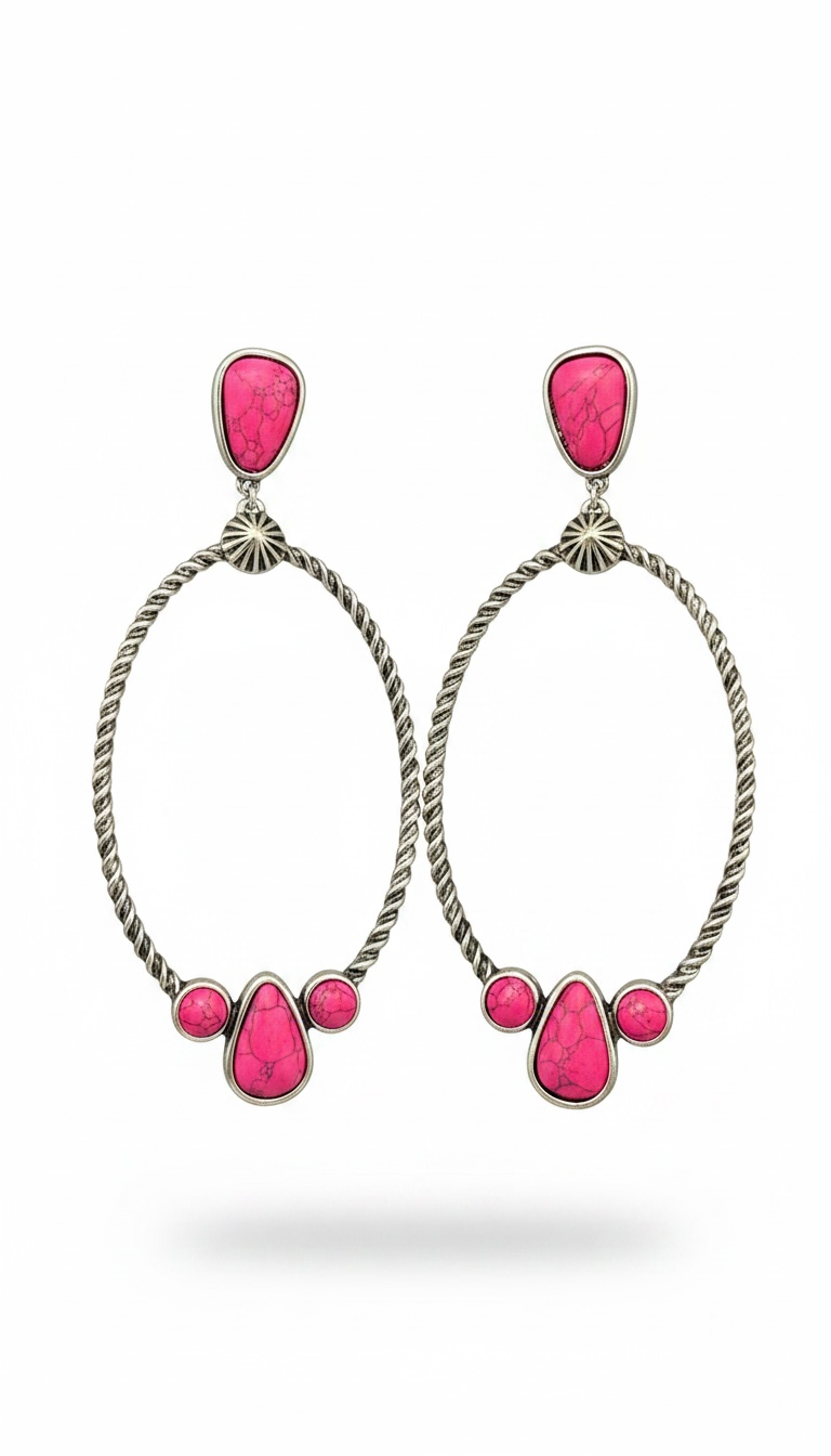 Teardrop Stone Earrings