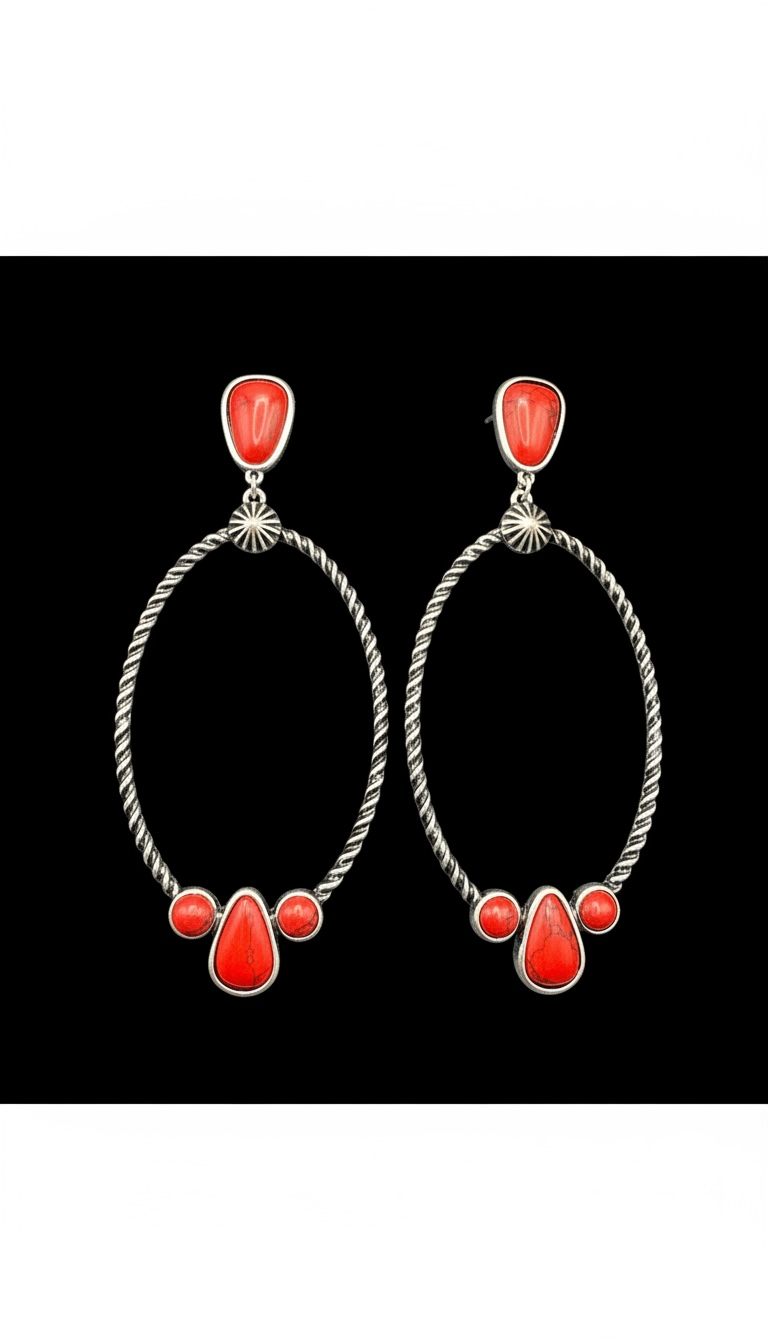 Teardrop Stone Earrings