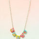 Short Square Multicolor Crystal Necklace