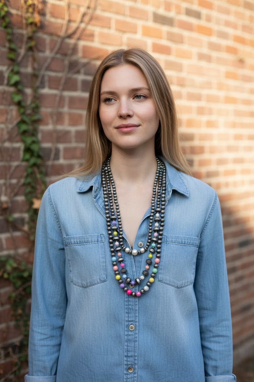 Multi-Layer Multicolor Necklace