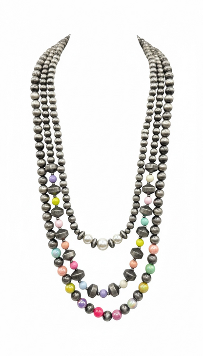 Multi-Layer Multicolor Necklace