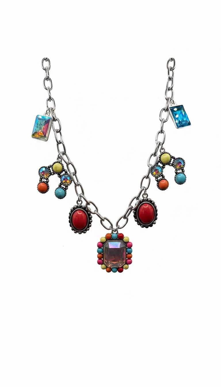 Mid-Length Multicolor Necklace