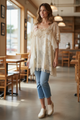 Paper Lace Flower and lace  Shirt Dress