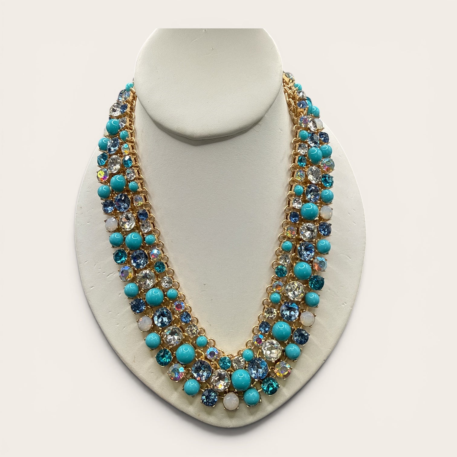 Alice 3 Strand Crystal Necklace