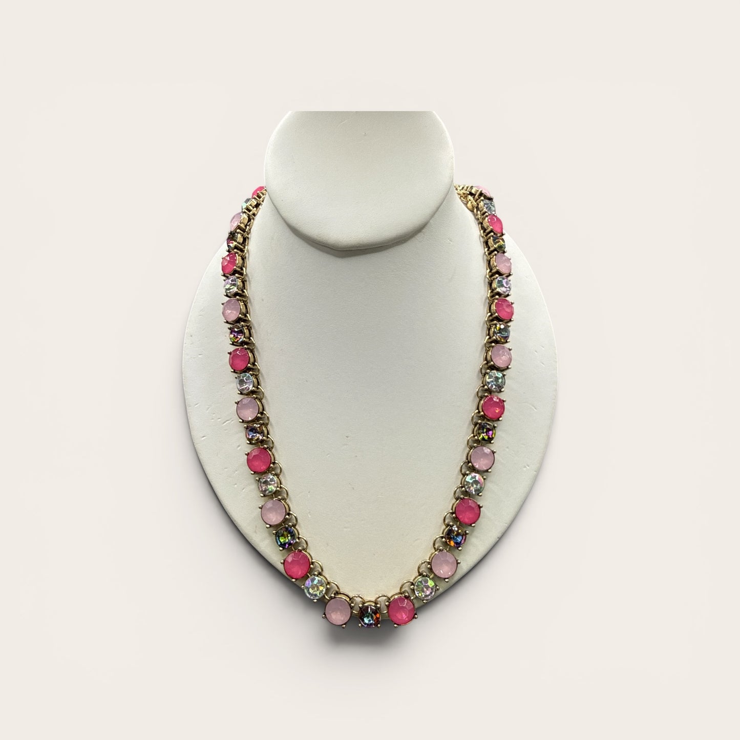 Alice Pink Multi Crystal necklace