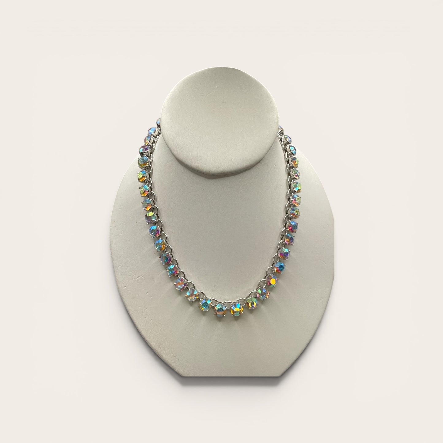 Alice Silver crystal  Necklace