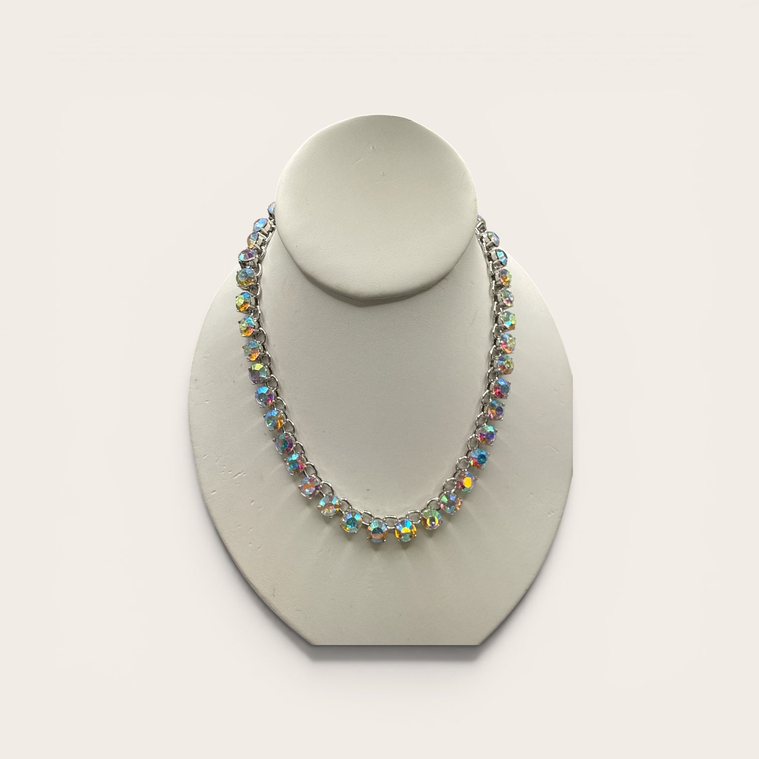 Alice Silver crystal  Necklace