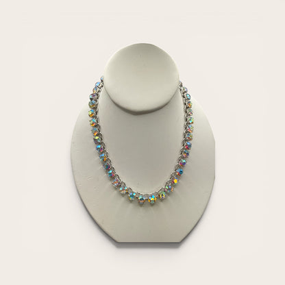 Alice Silver crystal  Necklace