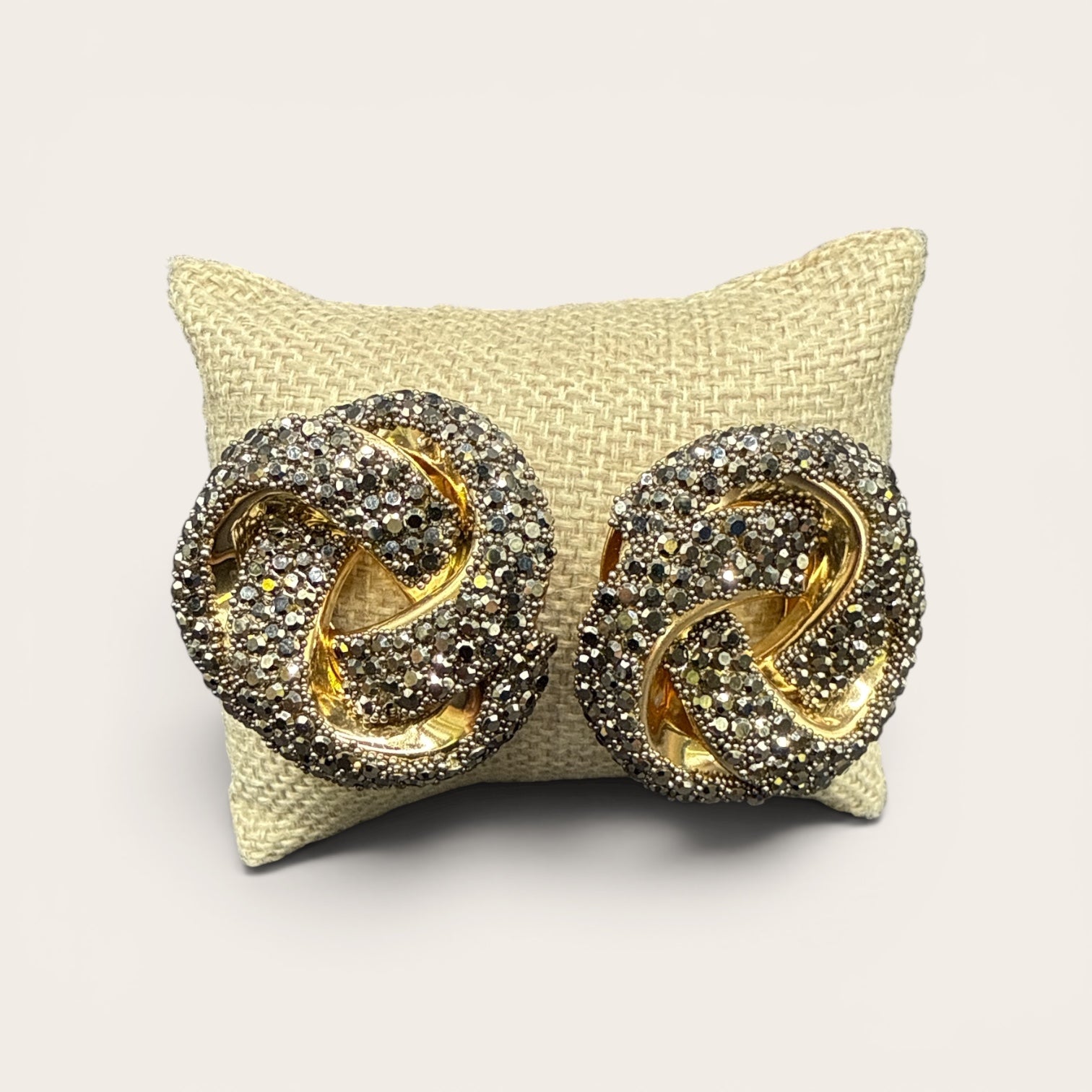 Alice Black Stud Hoop earrings