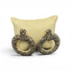 Alice Black Crystal Rope Circle Stud earrings
