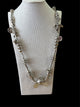 Long silver charm necklace