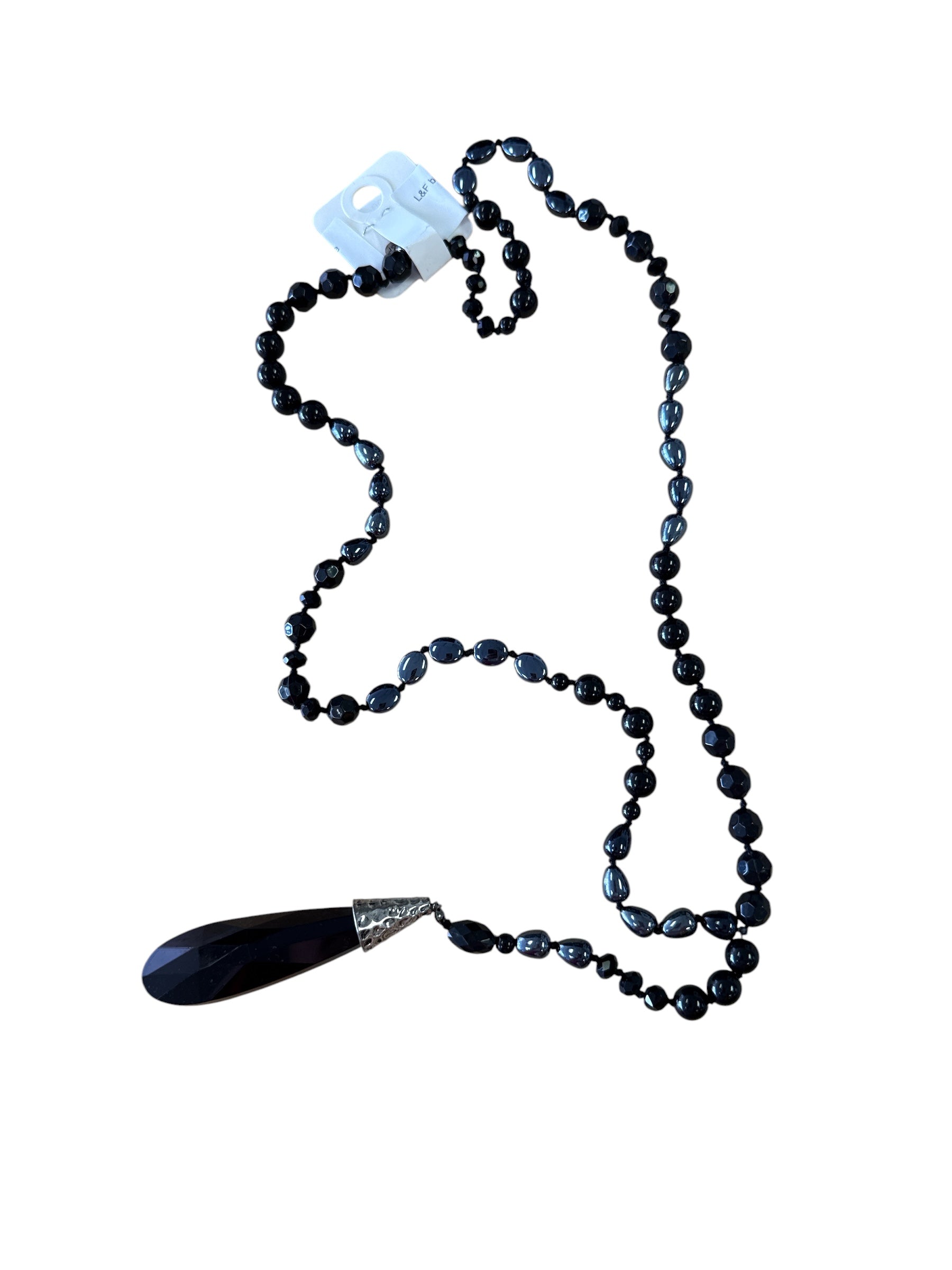 L&F black pearl & Stone Necklace